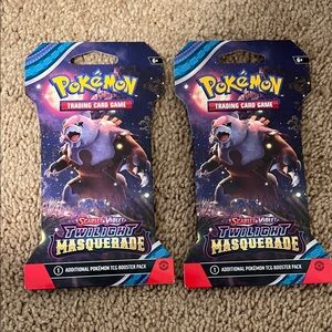 New POKEMON TCG: SCARLET AND VIOLET TWILIGHT MASQUERADE BOOSTER PACK (2 PACK)